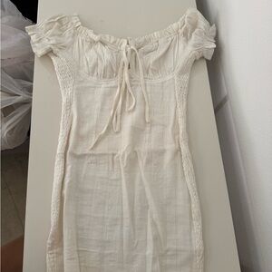 Cream Off-Shoulder Dress